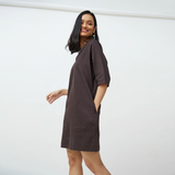 Sack V Dress - Coffee