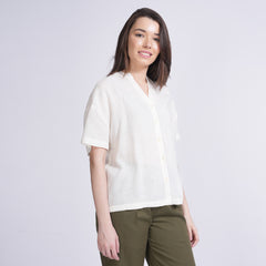 Ella Drop Shoulder Shirt - Ecru