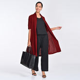 Dakota Set of 3 - Overlay, Slip Top & Pants - Maroon & Black