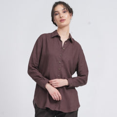 Opal Set Of 2 - Shirt & Pants - Coffee Brown