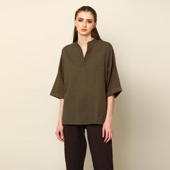 Kimono Top - Olive Green