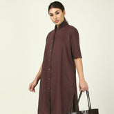 Dakota Long Shirt Jacket - Coffee