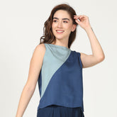 Color Block Top - Navy Blue