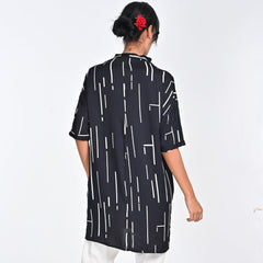 Kimono Tunic - Black Cedar Print - Limited Edition