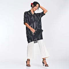 Kimono Tunic - Black Cedar Print - Limited Edition