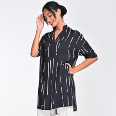 Kimono Tunic - Black Cedar Print - Limited Edition