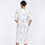 Ruth Set Of 3 - Overlay, Top & Pants - Ecru Cedar Print & Black - Limited Edition