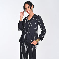 Donna Blazer - Black Cedar Print - Limited Edition
