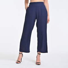 Dakota Co-ord Set - Long Shirt & Pants - Navy Blue