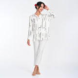 Opal Set Of 2 - Shirts & Pants - Ecru Cedar Print & Ecru - Limited Edition