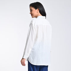 Opal Set Of 2 - Shirts & Pants - Ecru & Navy Blue
