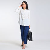 Opal Set Of 2 - Shirts & Pants - Ecru & Navy Blue