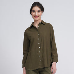 Opal Set Of 2 - Shirts & Pants - Olive Green