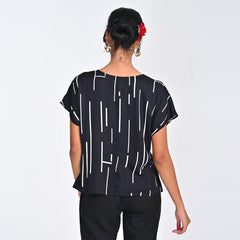 Aurora Top - Black Cedar Print - Limited Edition