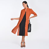 Dakota Set Of 2 - Long Shirt Jacket & Dress - Autumn Rust & Black