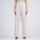 Dakota Co-ord Set - Long Shirt & Pants - Ecru block print