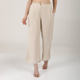 Barrel Leg Pants - Beige