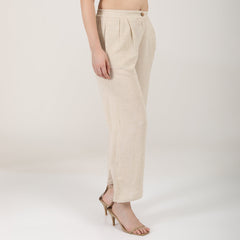 Barrel Leg Pants - Beige