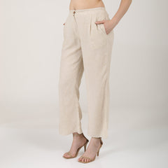 Barrel Leg Pants - Beige