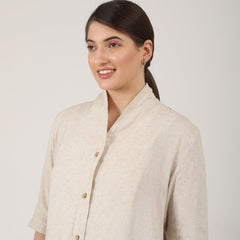 Dakota Long Shirt Jacket - Beige