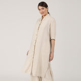 Dakota Long Shirt Jacket - Beige