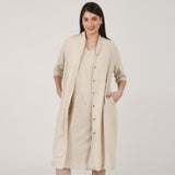 Dakota Set Of 2 - Long Shirt Jacket & Dress - Beige