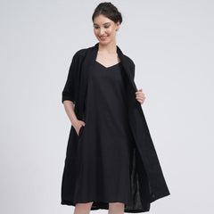 Dakota Set Of 2 - Long Shirt Jacket & Dress - Black