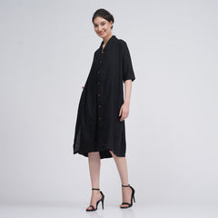 Dakota Set Of 2 - Long Shirt Jacket & Dress - Black