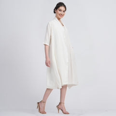 Dakota Set Of 2 - Long Shirt Jacket & Dress - Ecru