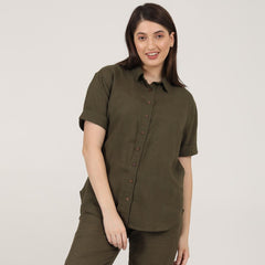 Noir Set of 2 Shirt & Pants - Olive Green