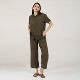 Noir Set of 2 Shirt & Pants - Olive Green