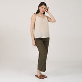 Heidi Set Of 2 - Top & Pants - Beige & Olive