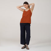 Heidi Set Of 2 - Top & Pants - Autumn Rust & Navy