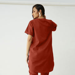 Poised Tunic - Autumn Rust