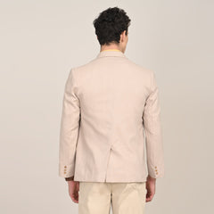 iL Lino Set of 3 - Relaxed Fit Linen Blend Blazer, Relaxed Fit Linen Blend Shirt & Relaxed Fit Cotton Stretch Chinos - Butter Yellow, Greige & Beige