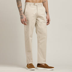 Aruku Chino Pants - Relaxed Fit - Cotton - Beige