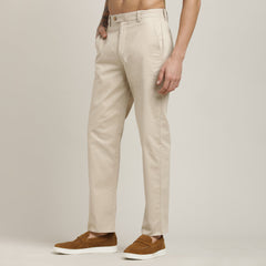 Aruku Chino Pants - Relaxed Fit - Cotton - Beige