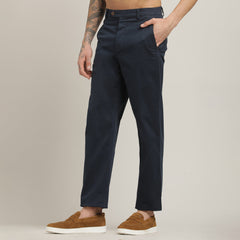Aruku Chino Pants - Relaxed Fit - Cotton - Navy Blue