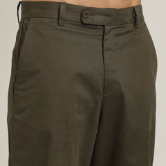 Aruku Chino Pants - Relaxed Fit - Cotton - Army Green