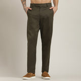 Aruku Chino Pants - Relaxed Fit - Cotton - Army Green