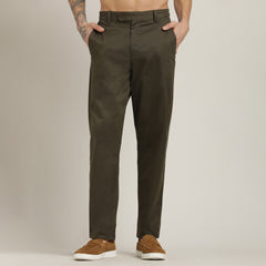 Aruku Chino Pants - Relaxed Fit - Cotton - Army Green