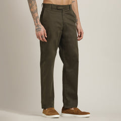 Aruku Chino Pants - Relaxed Fit - Cotton - Army Green