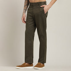 Aruku Chino Pants - Relaxed Fit - Cotton - Army Green