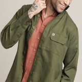 Utility Set of 3 - Utility Overshirt, Half-Sleeve Shirt & Relaxed Fit Chinos – Olive Green, Terracotta Brown & Army Green