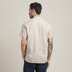 Drifter Set of 2 – Relaxed Fit Roll-Up Sleeve Shirt & Relaxed Fit Chinos – Natural Grey & Navy Blue