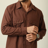Safari Shirt - Linen Cotton - Coffee Brown