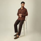Safari Set Of 2 - Linen Cotton - Coffee Brown