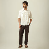 Relaxed Work Shirt - Linen Cotton - Ecru