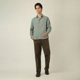 Bayside Set of 2 - Relaxed Fit Linen Blend Shirt & Relaxed Fit Cotton Chinos Agave Green & Olive