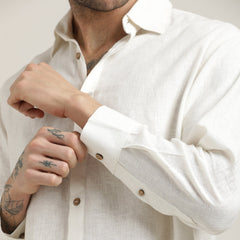 Bayside Set of 2 – Relaxed Fit Linen Blend Shirt & Relaxed Fit Cotton Chinos – Ecru & Beige